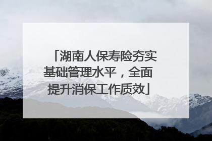 湖南人保寿险夯实基础管理水平，全面提升消保工作质效