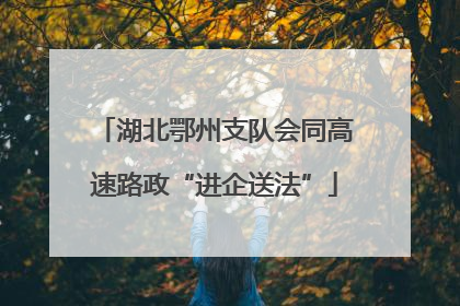 湖北鄂州支队会同高速路政“进企送法”