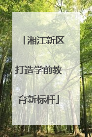湘江新区打造学前教育新标杆