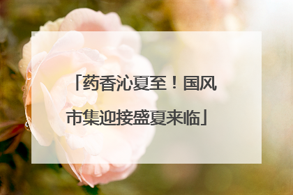 药香沁夏至！国风市集迎接盛夏来临