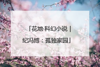 花地·科幻小说｜纪冯博：孤独家园
