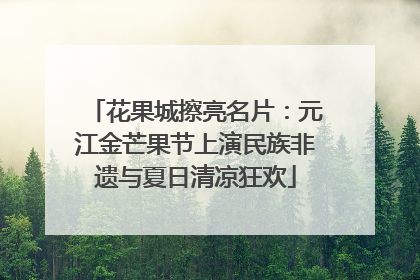 花果城擦亮名片：元江金芒果节上演民族非遗与夏日清凉狂欢
