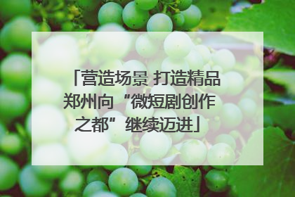 营造场景 打造精品 郑州向“微短剧创作之都”继续迈进
