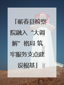 蕲春县检察院融入“大调解”格局 筑牢服务支点建设根基