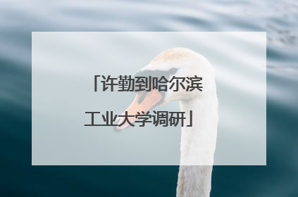 许勤到哈尔滨工业大学调研
