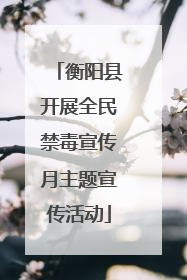 衡阳县开展全民禁毒宣传月主题宣传活动