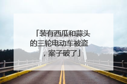 装有西瓜和蒜头的三轮电动车被盗，案子破了