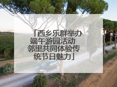 西乡乐群举办端午游园活动 邻里共同体验传统节日魅力