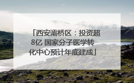 西安灞桥区：投资超8亿 国家分子医学转化中心预计年底建成