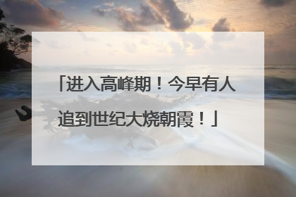 进入高峰期！今早有人追到世纪大烧朝霞！