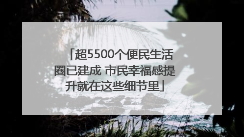 超5500个便民生活圈已建成 市民幸福感提升就在这些细节里