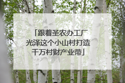 跟着圣农办工厂 光泽这个小山村打造千万村财产业带