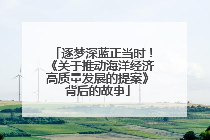 逐梦深蓝正当时！《关于推动海洋经济高质量发展的提案》背后的故事