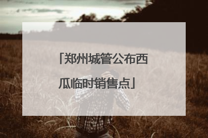 郑州城管公布西瓜临时销售点
