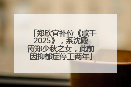 郑欣宜补位《歌手2025》，系沈殿霞郑少秋之女，此前因抑郁症停工两年