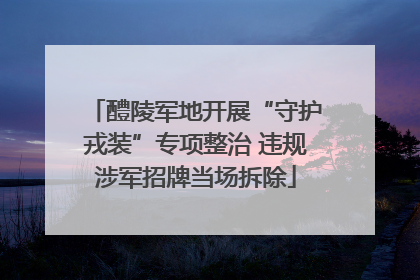 醴陵军地开展“守护戎装”专项整治 违规涉军招牌当场拆除