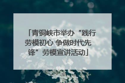 青铜峡市举办“践行劳模初心 争做时代先锋”劳模宣讲活动