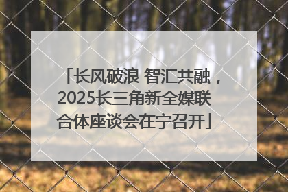 长风破浪 智汇共融，2025长三角新全媒联合体座谈会在宁召开