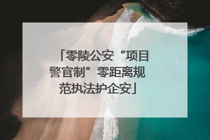 零陵公安“项目警官制”零距离规范执法护企安