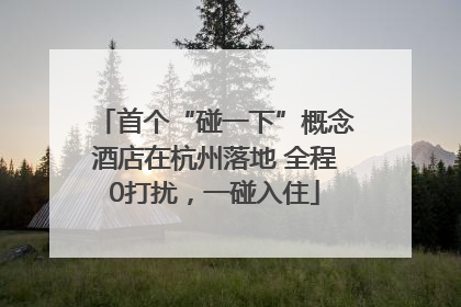 首个“碰一下”概念酒店在杭州落地 全程0打扰，一碰入住