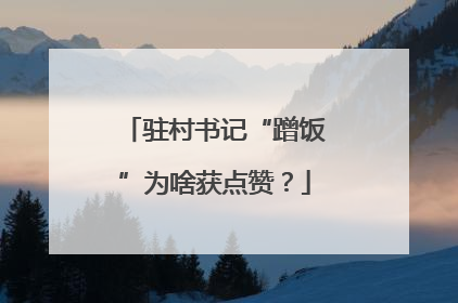驻村书记“蹭饭”为啥获点赞？