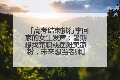 高考结束挑行李回家的女生发声：暑期想找兼职或摆摊卖凉粉，未来想当老师