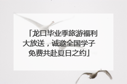 龙口毕业季旅游福利大放送，诚邀全国学子免费共赴夏日之约