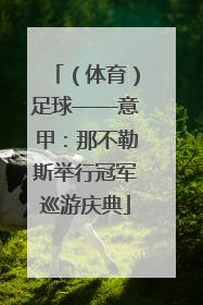 （体育）足球——意甲：那不勒斯举行冠军巡游庆典