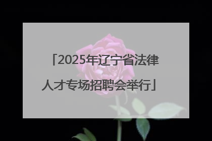 2025年辽宁省法律人才专场招聘会举行