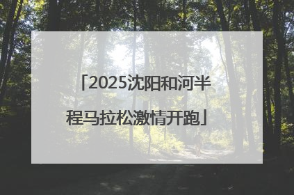 2025沈阳和河半程马拉松激情开跑