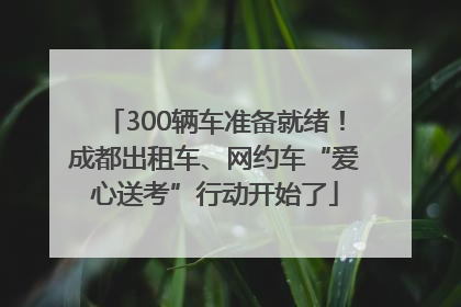 300辆车准备就绪！成都出租车、网约车“爱心送考”行动开始了